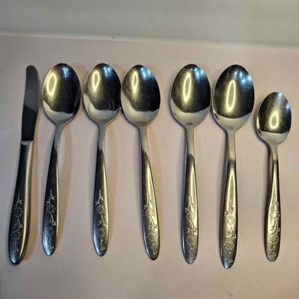 Wood Dale Stainless Steel Flatware Set - 7 Pieces